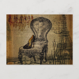 Postal paris eiffel tower regencia french rococo