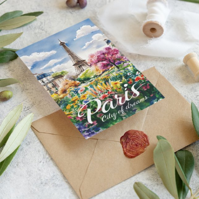 Postal París En Bloom: Un Sueño De Acuarela (Subido por el creador)