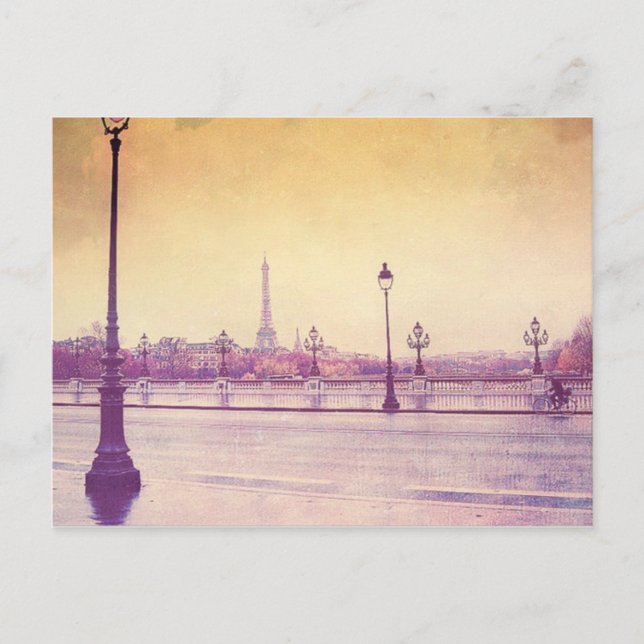 Postal París en la lluvia (Anverso)