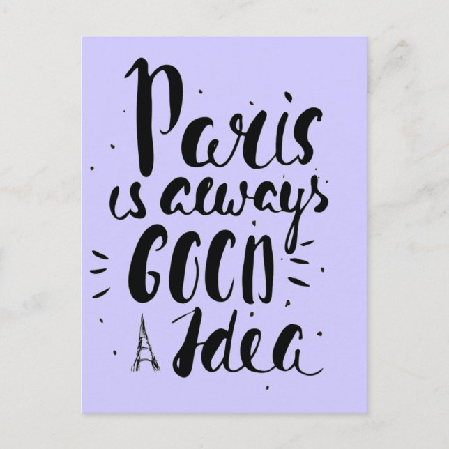 Postal París Es Siempre Una Buena Idea (Anverso)