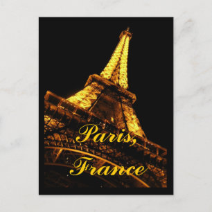 Postal Paris France Eiffel Tower Postcard