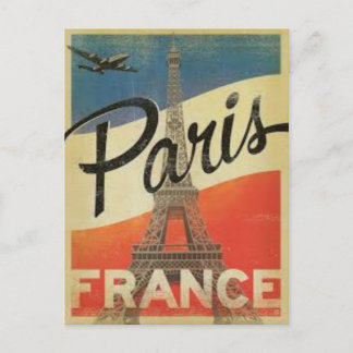 Postal Paris France Vintage