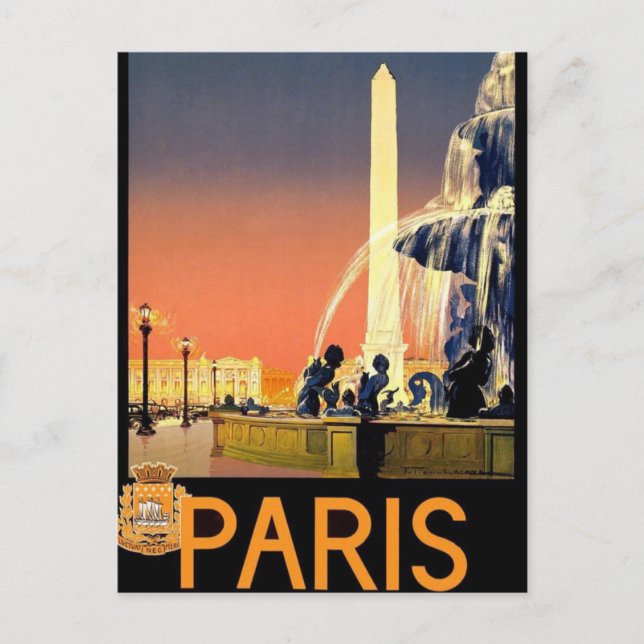 Postal Paris France Vintage (Anverso)