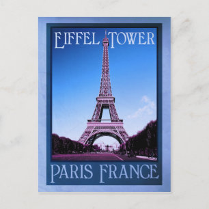 Postal paris france vintage look