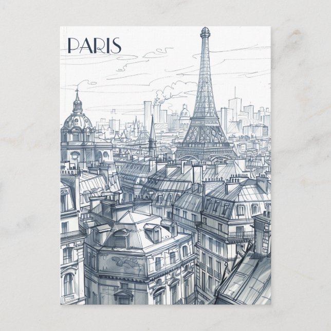 Postal París Francia (Anverso)