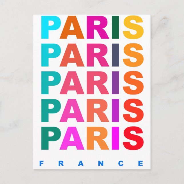 Postal París Francia (Anverso)