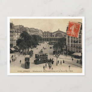 Postal París Francia, Boulevard Estación de Estrasburgo V