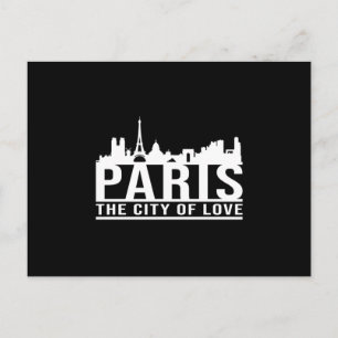 Postal París Francia Ciudad Ciudad Paisaje Silueta Regalo