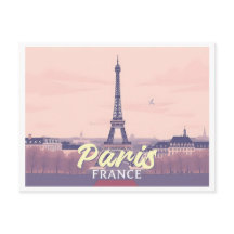 París Francia Eiffel Tower Pastel Diseño de Viajes
