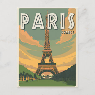 Postal París Francia Eiffel Tower Viaje de la Viñeta