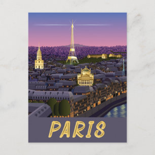Postal París Francia: Lugares emblemáticos de la ciudad m