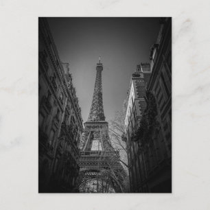 Postal parís francia negro y blanco