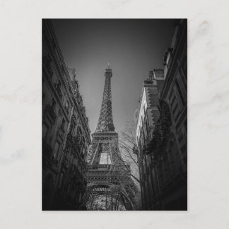 Postal parís francia negro y blanco