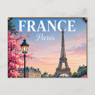Postal 🗼 París Francia Recuerdo de viaje a la Torre Eiff