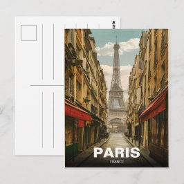 Postal Paris Francia Torre Eiffel regalos vintage calles