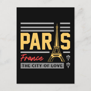 Postal París Francia Torre Eiffel Tipografía de Viajes Re