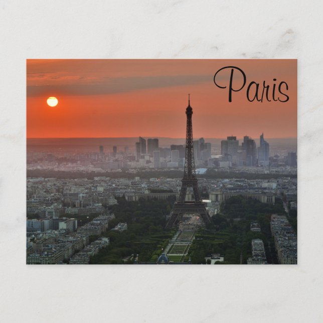 Postal París Francia - Torre Eiffel Viaje (Anverso)