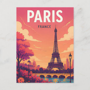 Postal París Francia Torre Eiffel Vistas de la Ciudad Rom
