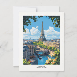 Postal Paris Francia Travel Postcard