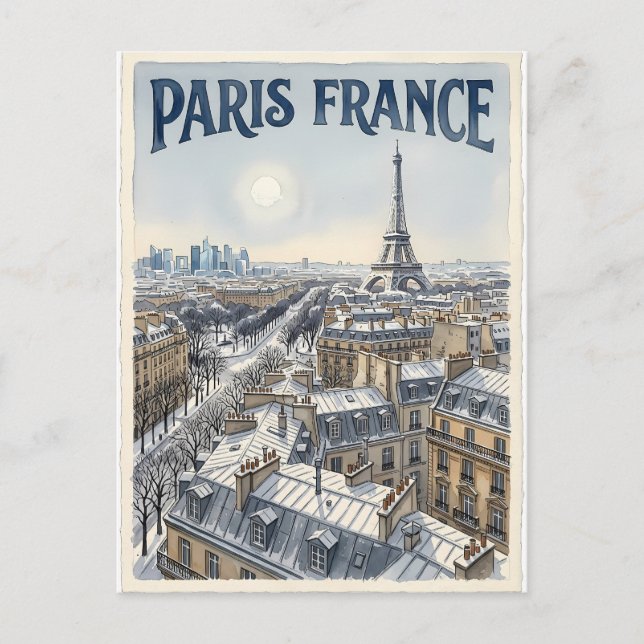 Postal París Francia Viaje  (Anverso)