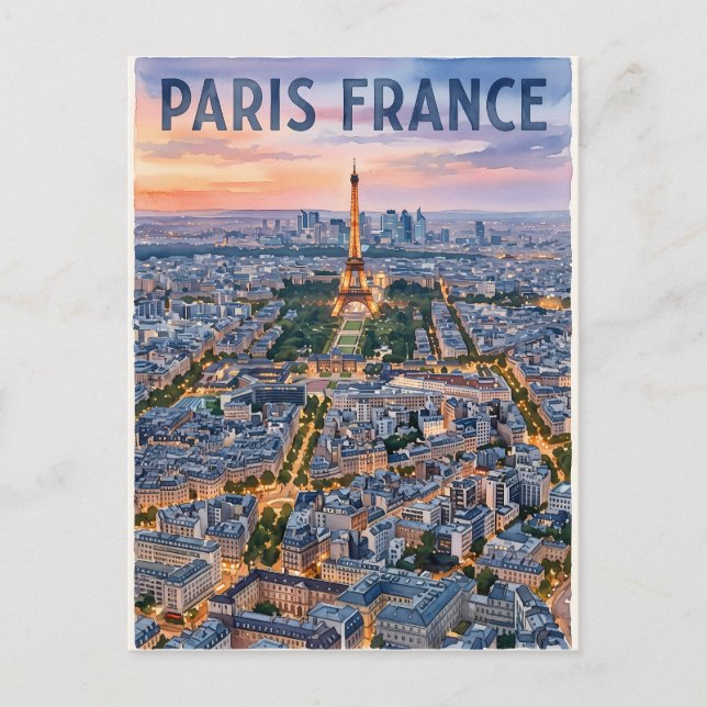 Postal París Francia Viaje  (Anverso)