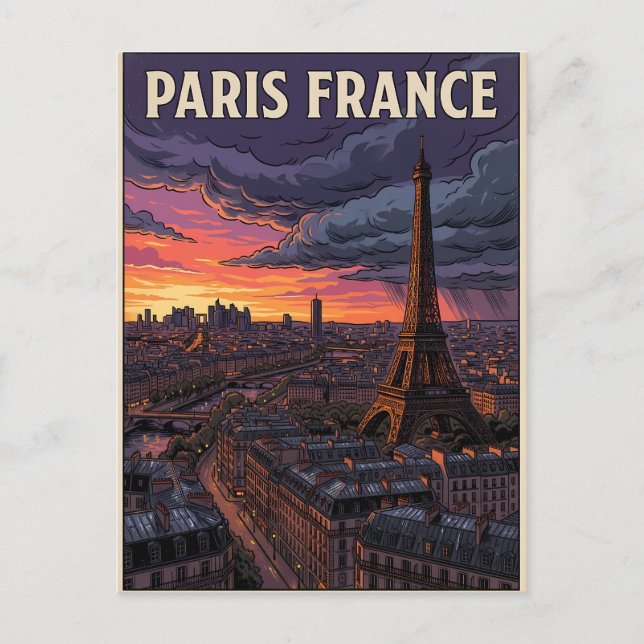 Postal París Francia Viaje  (Anverso)