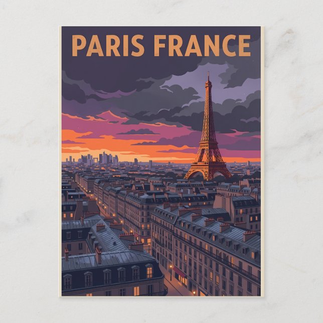 Postal París Francia Viaje  (Anverso)