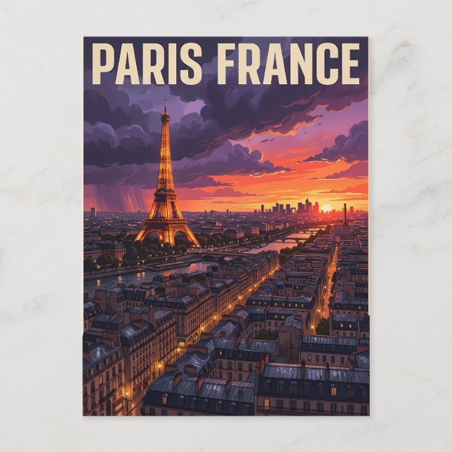 Postal París Francia Viaje  (Anverso)