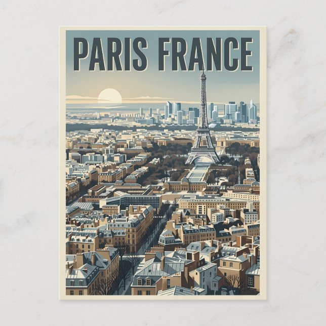 Postal París Francia Viaje  (Anverso)