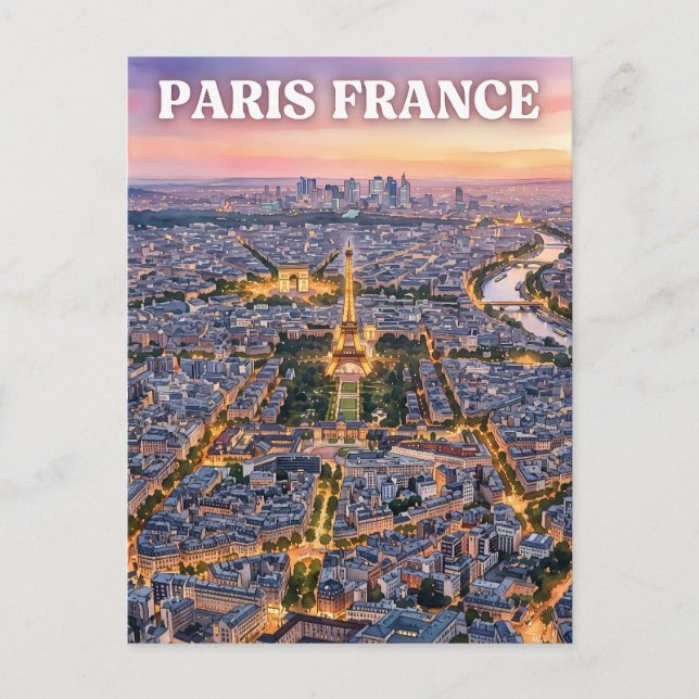 Postal París Francia Viaje  (Anverso)