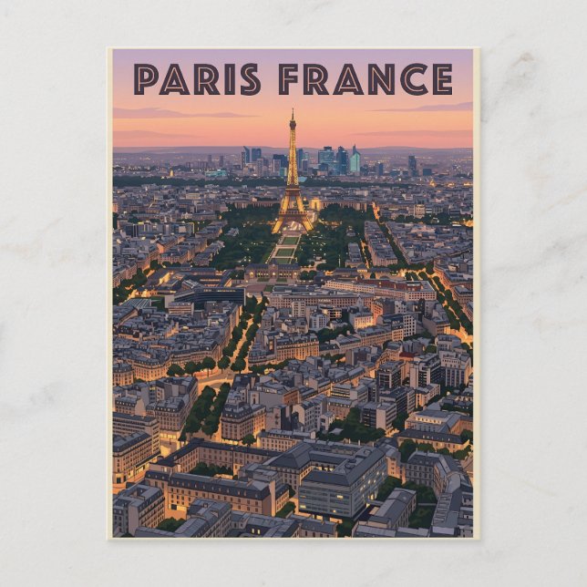 Postal París Francia Viaje  (Anverso)