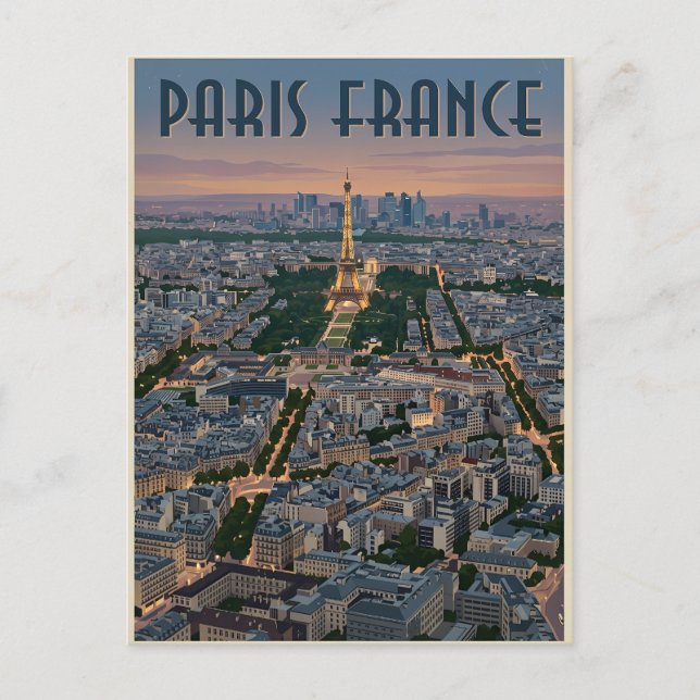 Postal París Francia Viaje  (Anverso)