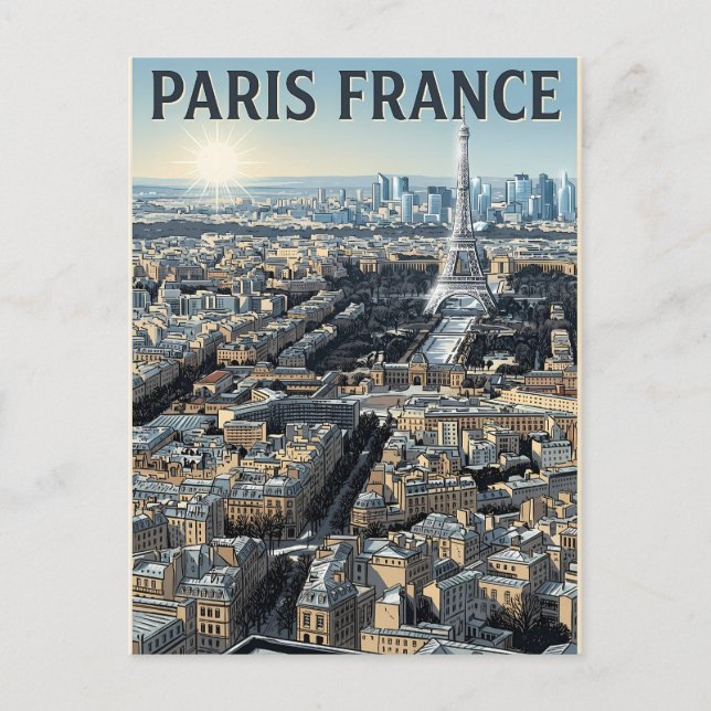 Postal París Francia Viaje  (Anverso)