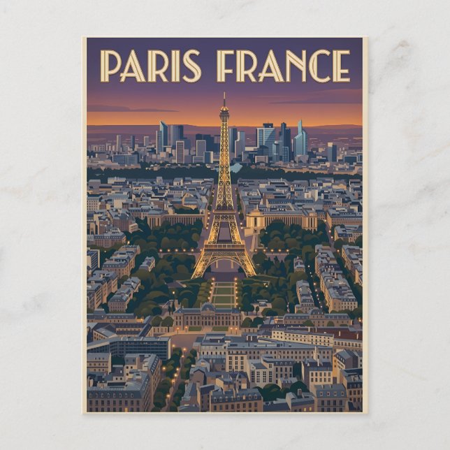 Postal París Francia Viaje  (Anverso)