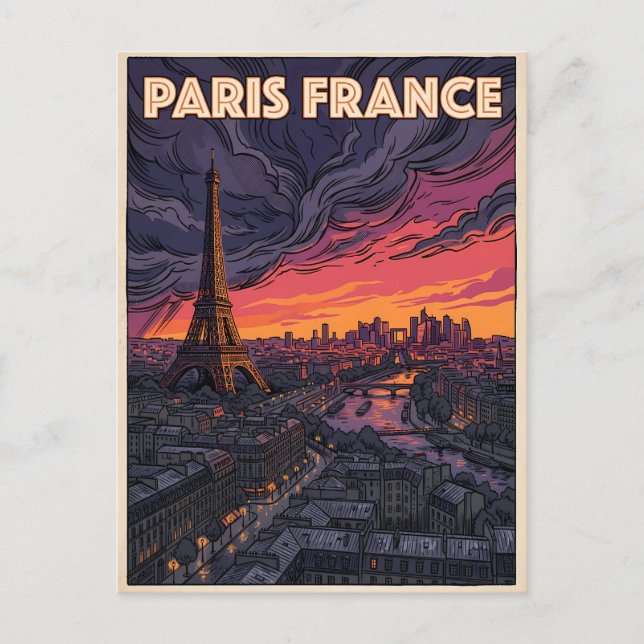 Postal París Francia Viaje  (Anverso)