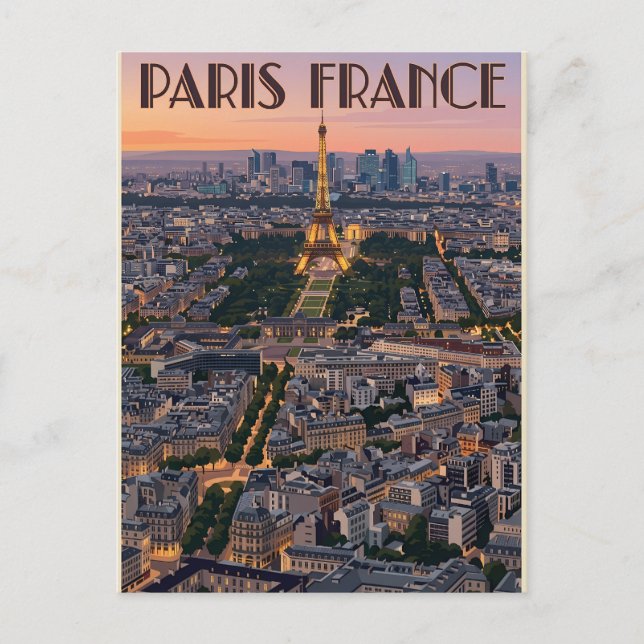 Postal París Francia Viaje  (Anverso)