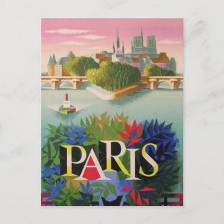 Postal Paris Francia Viaje de Viaje de Vintage