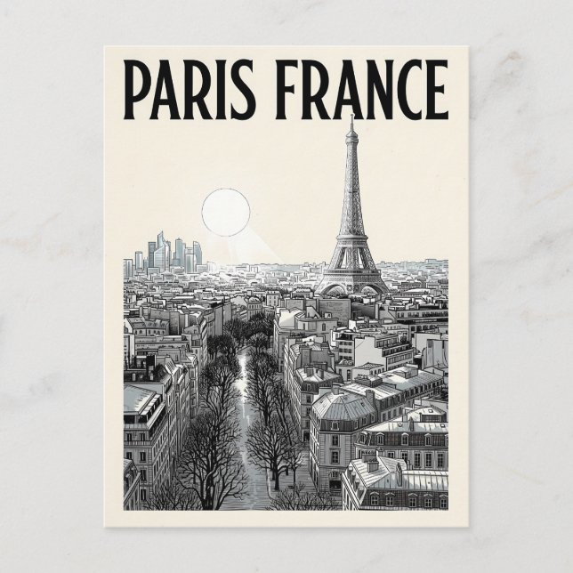 Postal París Francia Viajes  (Anverso)