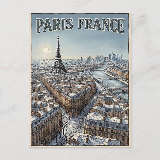 Postal París Francia Viajes  (Anverso)