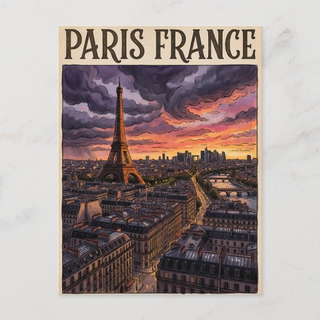 Postal París Francia Viajes  (Anverso)