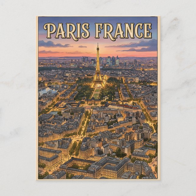 Postal París Francia Viajes  (Anverso)