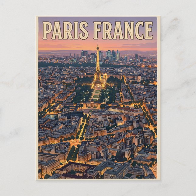 Postal París Francia Viajes  (Anverso)