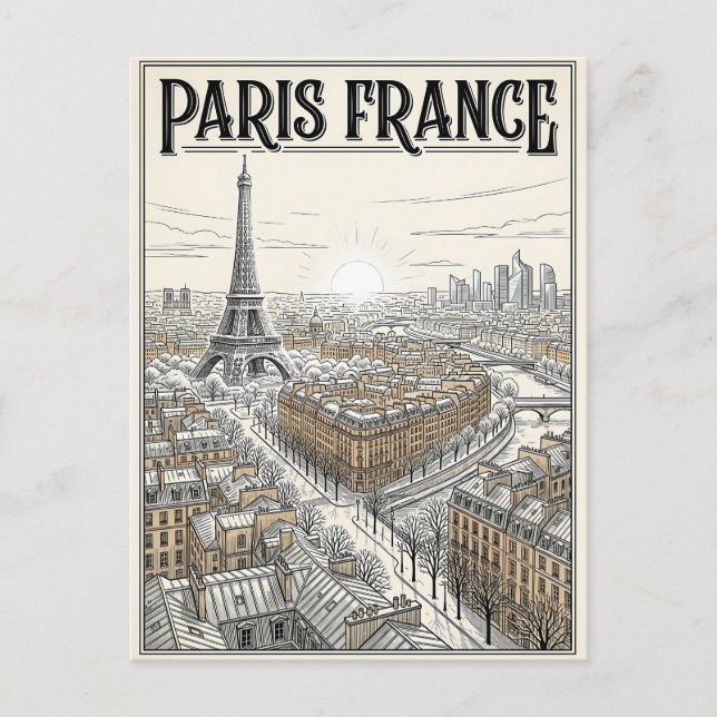 Postal París Francia Viajes  (Anverso)