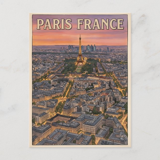 Postal París Francia Viajes  (Anverso)