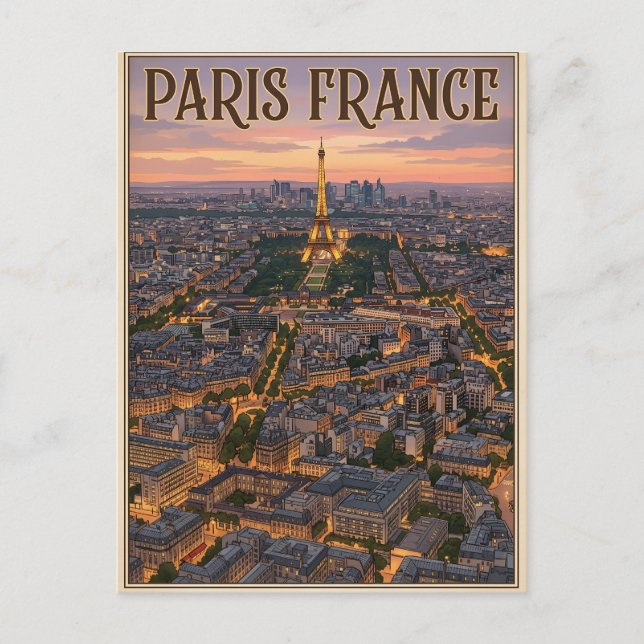 Postal París Francia Viajes  (Anverso)