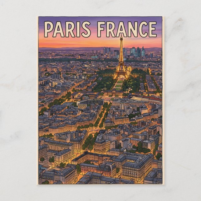 Postal París Francia Viajes  (Anverso)