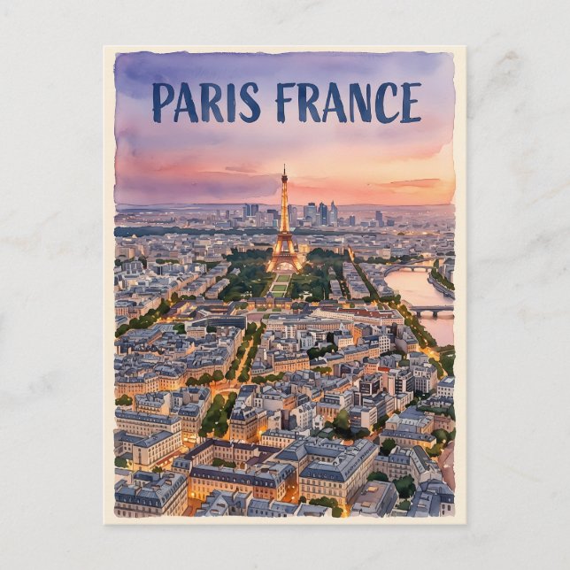 Postal París Francia Viajes  (Anverso)