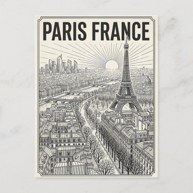 Postal París Francia Viajes  (Anverso)