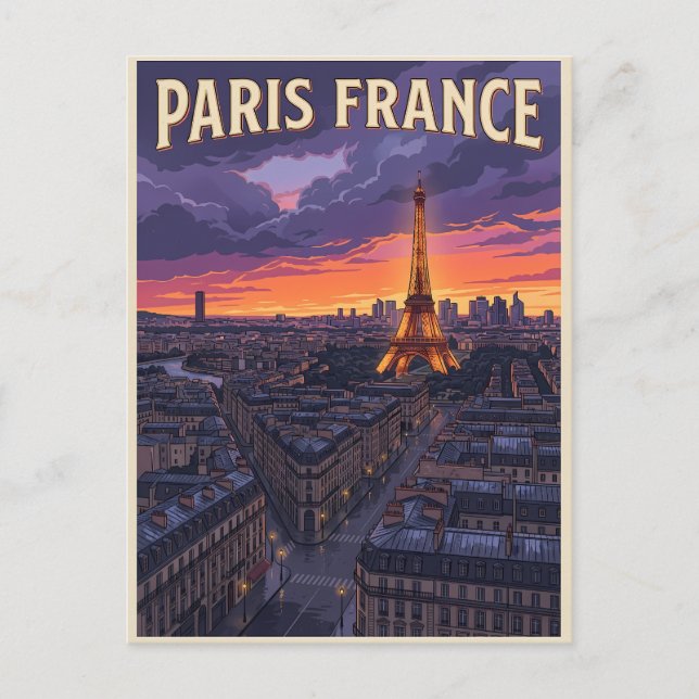 Postal París Francia Viajes  (Anverso)