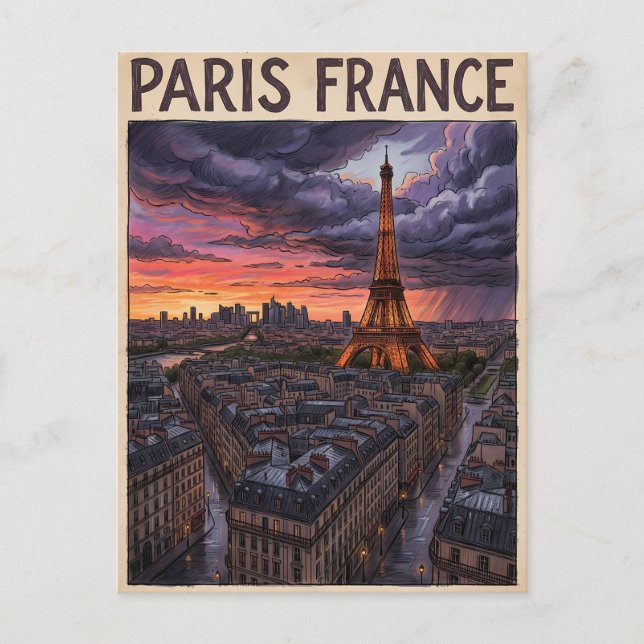 Postal París Francia Viajes  (Anverso)